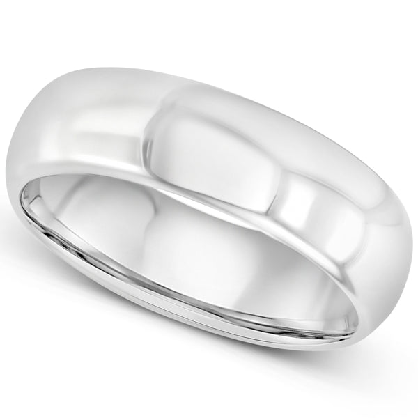 Gents Zirconium domed wedding ring