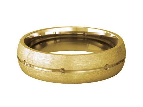 6mm gents with eight orbital patterned wedding ring