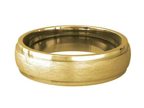 6mm gents angled with flat diamond patterned wedding ring