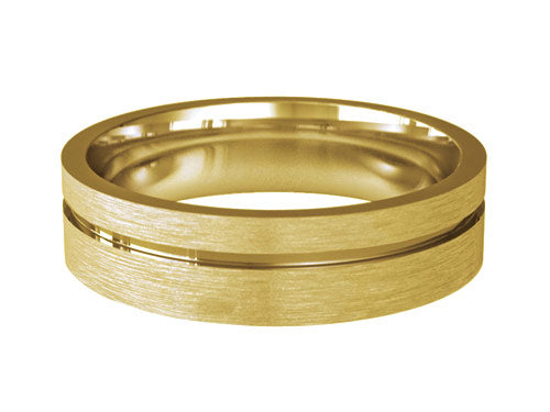 6mm gents rough brushed patterned wedding ring