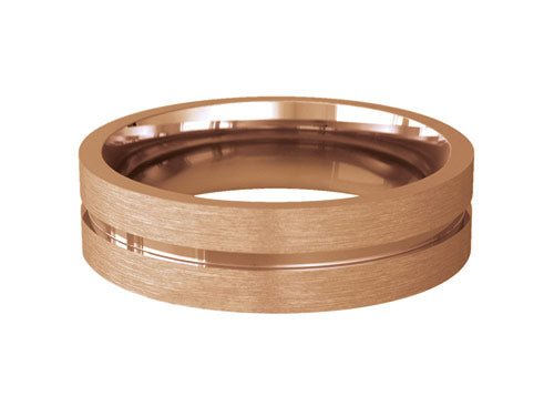 6mm gents fine and rough patterned wedding ring