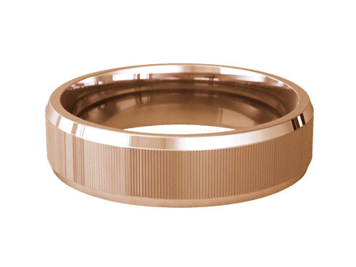 6mm gents fine matt patterned wedding ring