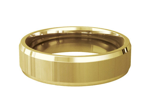 6mm gents fine matt patterned wedding ring