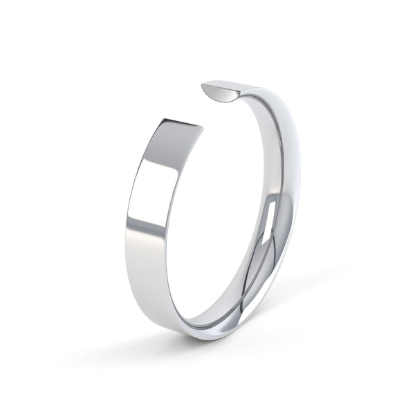 Gents Plain Flat Court Profile Wedding Band