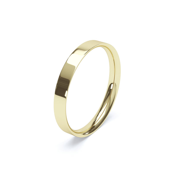 Gents Plain Flat Court Profile Wedding Band