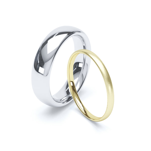 Ladies Plain Traditional Court Profile Wedding Band