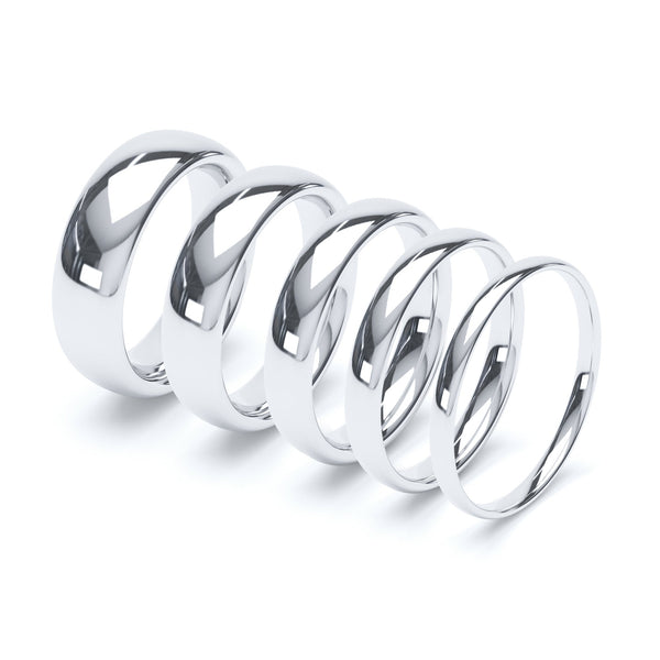 Gents Plain Traditional Court Profile Wedding Band