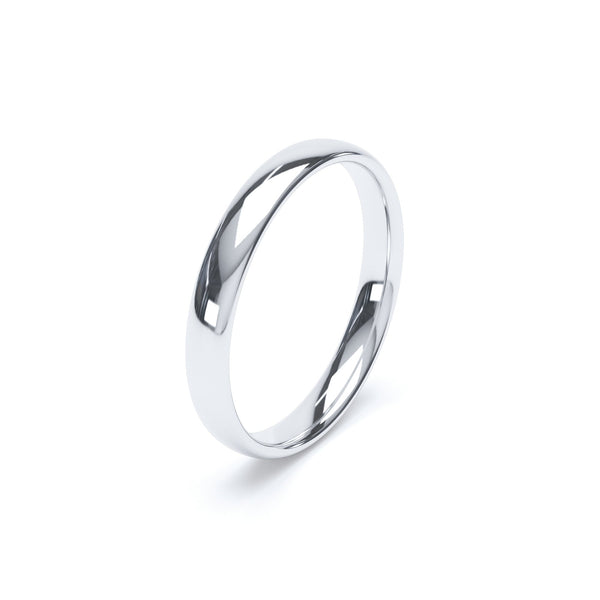 Gents Plain Traditional Court Profile Wedding Band