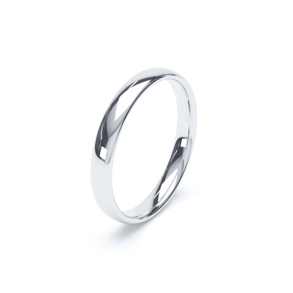 Ladies Plain Traditional Court Profile Wedding Band