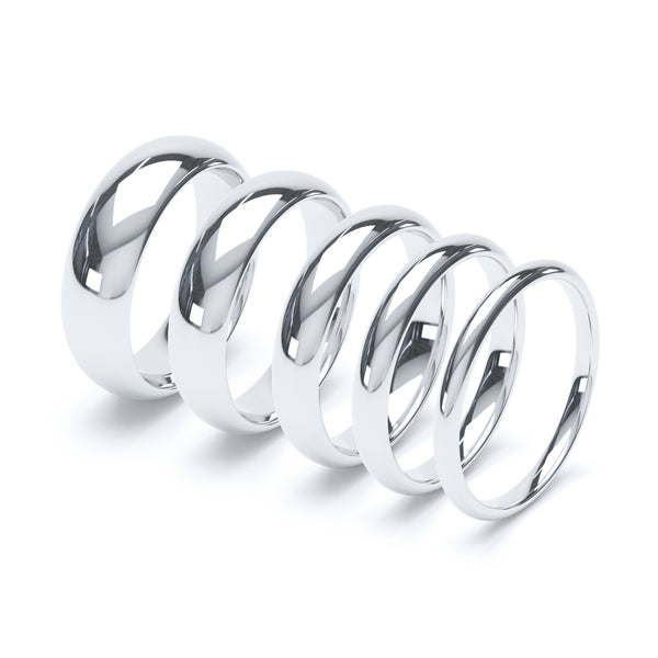 Ladies Plain Low Court Profile Wedding Band
