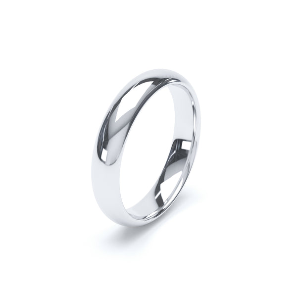 Ladies Plain Low Court Profile Wedding Band